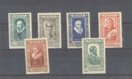 Yvert 587 à 592  - Célébrités Françaises - Série 6 Timbres Neufs Sans Traces De Charnières - Andere & Zonder Classificatie