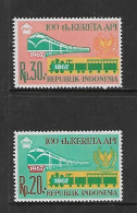 INDONESIE 1968 TRAINS  YVERT N°538/539 NEUF MNH** - Treinen