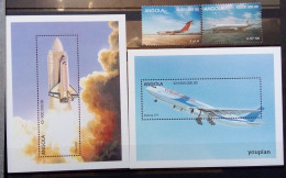 Angola 1999, Aviation, Two MNH S/S And Stamps Set - Angola