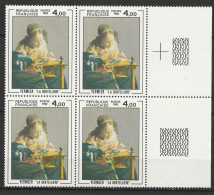 N° 2231 Série Artistique La Dentellière : Beau Bloc De 4 Timbres Neuf Impeccable - Nuovi