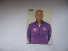 Football - Carte Real Madrid - Zinedine Zidane - Voetbal