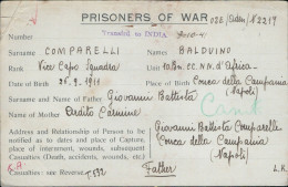 Cs637 Franchigia Prigioniero Di Guerra In India Per Conca Della Campania Caserta - Franchise