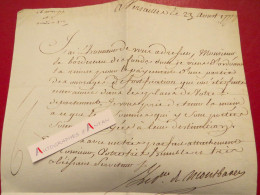 ● Lettre 1777 Prince Alexandre De Montbarrey - Versailles - Né à Besançon - Envoyée à Caen à M. D'Esmangart - Schrijvers