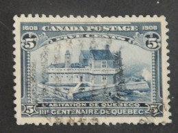 CANADA YT 88 OBLITERE "MAISON DE CHAMPLAIN A QUEBEC" ANNÉE 1908 - Usati