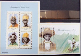 Angola 1999, Native Kings, Two MNH S/S - Angola