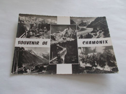 SOUVENIR DE CHAMONIX ( 74 Haute Savoie )  5 BELLES VUES DIFFERENTES DONT ANIMEES  FLAMME 1961 - Chamonix-Mont-Blanc