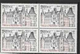 N° 2082 Château De La Malmaison : Beau Bloc De 4 Timbres Neuf Impeccable - Unused Stamps