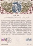 1978 FRANCE Document De La Poste Ratachement De Valenciennes Et Maubeuge N° 2016 - Postdokumente