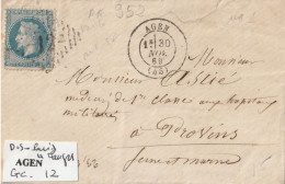 GC 12  /  N°  29 B    AGEN  45 - Manual Postmarks