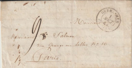 1843 - CHILI / MARITIME - LETTRE De VALPARAISO Avec ENTREE OUTREMER PAR PAUILLAC => PARIS - Maritieme Post