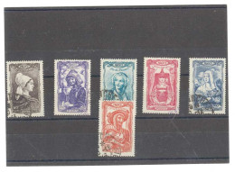 Yvert 593 à 598 - Secours National - Régions - Série 6 Timbres Oblitérés - Altri & Non Classificati