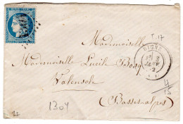 1852  CAD T 17 De DIGNE  G C  1304  Envoyée à VALENSOLE - 1849-1876: Klassik