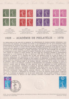 1978 FRANCE Document De La Poste Académie De Philatélie N° 2017 - Postdokumente