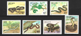 VIET NAM. N°897-903 De 1988. Serpents. - Snakes