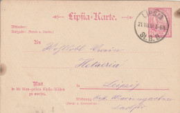 Allemagne Entier Postal Poste Privée Lipsia Leipzig 1894 - Tarjetas