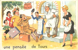 37* TOURS  « une Pensee »  Note Hotel    (illustree)  RL40,0926 - Humour
