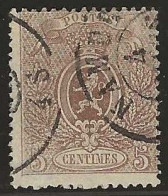 Belgie  .   OBP    .    25 (2 Scans)      .   O     .   Gestempeld     .   /   .   Oblitéré - 1866-1867 Kleine Leeuw