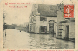 91* JUVISY S/ORGE   Crues 1910 -    Av De La Republique  RL40,1360 - Juvisy-sur-Orge