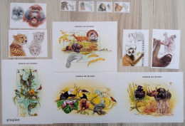 Angola 2000, Animals All Over The World, Eight MNH S/S And Stamps Set - Angola