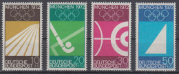 Deutschland Mi.Nr.624-627 - Olympische Sommerspiele 1972 In München- Hockey - Segeln - Leichtathletik - Bogenschießen - Nuovi