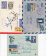 Österreich-2 Gelaufene Luftpost Umschläge+ 1-Postkarte - Cartas & Documentos