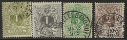 Belgie  .   OBP    .    42/45    .   O     .   Gestempeld     .   /   .   Oblitéré - 1869-1888 Lion Couché (Liegender Löwe)
