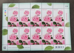 Thailand Valentine's Day Symbol Of Love 2019 Roses Rose Flowers Flower Flora (sheetlet) MNH *scented *unusual - Thaïlande