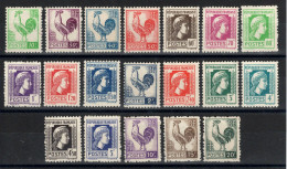 Serie D'Alger YV 630 à 648 N** MNH Luxe Complete Cote 31 Euros - Nuevos