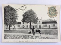 LAURIERE - Les Ecoles, La Mairie, La Justice De Paix - 1907 - Belle Animation - Lauriere