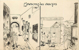 - Pays Div. -ref-EE836- Maroc - L Amour Au Maroc - Illustrateur Sherb 1914 - Prostitution - Humour - - Otros & Sin Clasificación