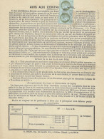 TAULE-PENZE (Finistère-28) 1876, Imprimé, Cachet Type 24 Affr 2c N° 50 En Paire, Très Beau - 1849-1876: Classic Period