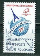 Vignette Exposition PHILEXFRANCE 89 Neuf Sans Charnière - Briefmarkenmessen