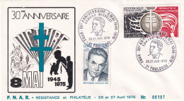 1er Jour, FNAR, 30è Anniversaire - 8 Mai 1945, Edmond Michelet - 1970-1979