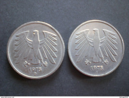 COIN Deutschland Allemagne Germany 5 MARCHI 1975 RIF. TAGG. - 5 Mark