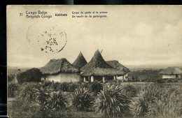 Carte Avec Vue: N° 42 - 21  ( Kabinda - Corps De Garde Et La Prison ) Obl. MATADI  - 29/08/1913 - Entiers Postaux