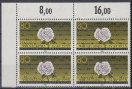 Deutschland Mi.Nr.1163 Verfolgung Und Widerstand ( 4er Block Ecke) - Weiße Rose - Ungebraucht