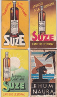 4 AGENDA  BLOCS NOTES - 3 SUZE - Apéritif à La Gentiane L'Amie De L'Estomac 1934, 38 & 40 Et 1 RHUM Naura 1934 -21-05-24 - Altri & Non Classificati