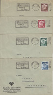 Saarabstimmung 1935 Mi.565-568 Auf 4 Umschlägen Mit Sonderstempel - Autres & Non Classés