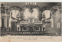 CPA - 78 - VERSAILLES - COMMUNAUTE DES DAMES AUGUSTINES - Intérieur De La Chapelle - Autel Principal - Pas Courant - Versailles