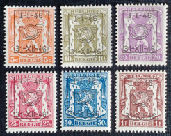 Belgie 1946 Obp.nrs.PRE 547/552 Klein Staatswapen - Type D - Reeks 30 - Typo Precancels 1936-51 (Small Seal Of The State)