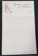 Enveloppe De Franchise Militaire Avec Lettre Illustrée " Quelque Part En Belgique ; A La Bonne Heure! ça C'est Du Boul " - WW II