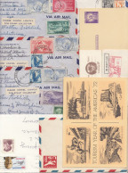 USA Ab 1949 5 Gelaufene Briefe Und 3 Postkarten Gestempelt Und Ungestempelt - 2c. 1941-1960 Lettres