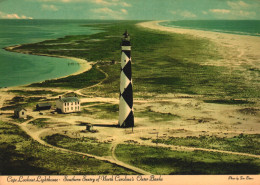 ARCHITECTURE, TOWER, LANDSCAPE, CAPE LOOKOUT LIGHTHOUSE, NORTH CAROLINA, UNITED STATES, POSTCARD - Sonstige & Ohne Zuordnung