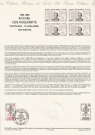 FRANCE    Document "Collection Historique Du Timbre Poste"   Accueil Des Hugenots     N° Y&T  2380 - Documenten Van De Post