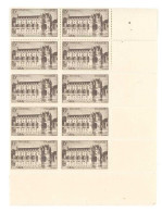 Yvert 610 - Chateau De Chenonceaux - Bloc De 10 Timbres Neufs Sans Traces De Charnières-Bord De Feuille - Andere & Zonder Classificatie