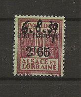 FISCAUX  FRANCE SOCIO-POSTAUX D'ALSACE LORRAINE N°139 2F65 Sur 5F30 BRUN Sur VERDATRE - Stamps