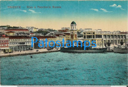 229210 ITALY TRIESTE RIVA AND FISH MERCHANDISE VIEW PARTIAL POSTAL POSTCARD - Other & Unclassified