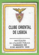Lisboa - Calendário De 1992 Do Clube Oriental De Lisboa - Portugal - Tamaño Pequeño : 1991-00