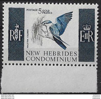 1967 New Hebrides 5f. Halcyon Chloris 1v. MNH YT N. 256 - Sonstige & Ohne Zuordnung