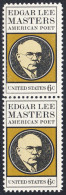 !a! USA Sc# 1405 MNH Vert.PAIR - Edgar Lee Masters - Nuevos